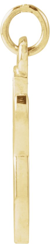14K Gold Initial G Petite Necklace or Pendant - Yellow Gold - view 2