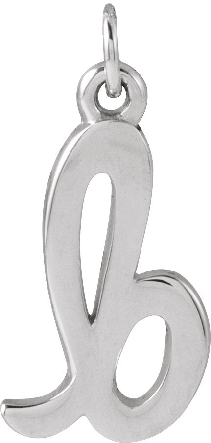 Platinum Initial B Petite Necklace or Pendant