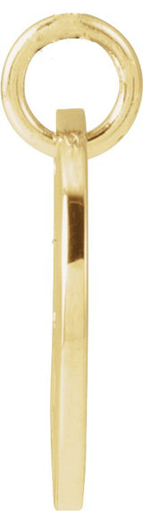 14K Gold Initial G Script Necklace or Pendant - Yellow Gold - view 2