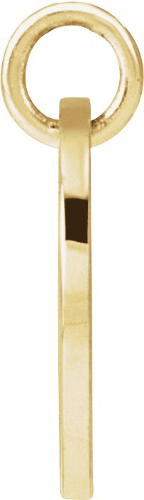 14K Gold Initial J Script Necklace or Pendant - Yellow Gold - view 2