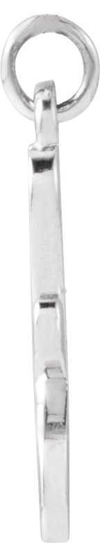 Platinum Initial F Petite Necklace or Pendant - view 3