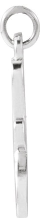 Platinum Initial F Petite Necklace or Pendant - view 3