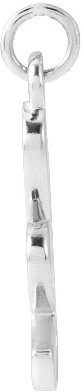 Platinum Initial K Petite Necklace or Pendant - view 3