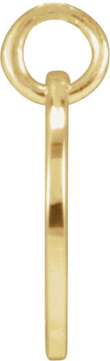 14K Gold Initial Y Script Necklace or Pendant - Yellow Gold - view 2