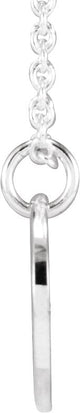 Platinum Initial W Script Necklace or Pendant - view 2