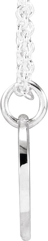 Platinum Script Initial Necklace or Pendant - view 2