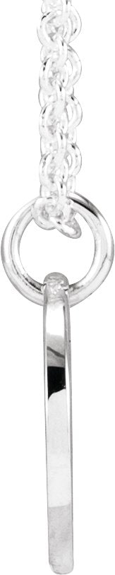 Platinum Script Initial Necklace or Pendant - view 2