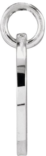 Platinum Initial D Script Necklace or Pendant - view 2