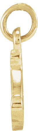 14K Gold Initial S Petite Necklace or Pendant - Yellow Gold - view 2
