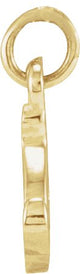 14K Gold Initial S Petite Necklace or Pendant - Yellow Gold - view 2