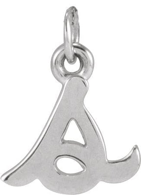 Platinum Initial S Petite Necklace or Pendant
