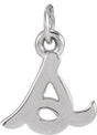 Platinum Initial S Petite Necklace or Pendant