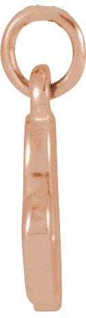 14K Gold Petite Initial Necklace or Pendant - Rose Gold - view 3