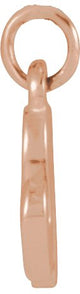 14K Gold Petite Initial Necklace or Pendant - Rose Gold - view 3