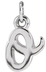 Platinum Initial O Petite Necklace or Pendant