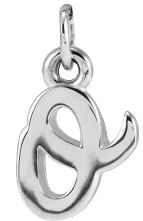 Platinum Initial O Petite Necklace or Pendant