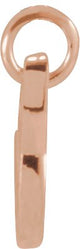 14K Gold Initial V Petite Necklace or Pendant - Rose Gold - view 3