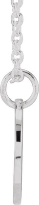 Platinum Initial T Script Necklace or Pendant - view 2