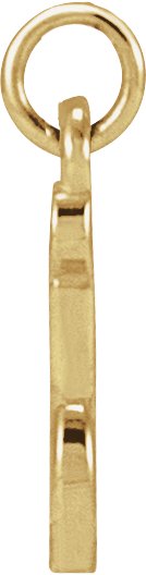 14K Gold Initial I Petite Necklace or Pendant - Yellow Gold - view 2