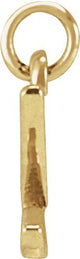 14K Gold Initial Z Petite Necklace or Pendant - Yellow Gold - view 2