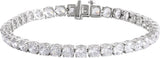 14K Gold Round Lab-Grown Diamond Line Bracelet – 1.8-4.25mm Stones - White Gold