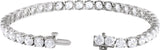 14K Gold Round Lab-Grown Diamond Line Bracelet – 1.8-4.25mm Stones - White Gold - view 2