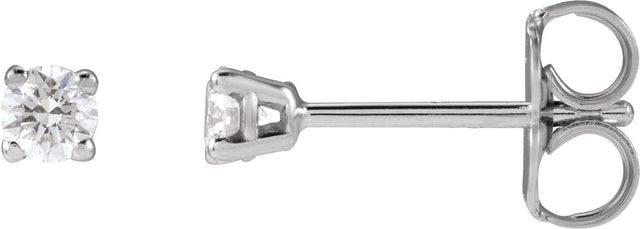 14K Gold Lab-Grown Diamond Round 4-Prong Lightweight Stud Earrings – up to 1 1/4 CTW - White Gold