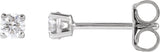 14K Gold Lab-Grown Diamond Round 4-Prong Lightweight Stud Earrings – up to 1 1/4 CTW - White Gold