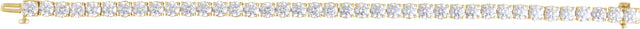 14K Gold Round Lab-Grown Diamond Line Bracelet – 1.8-4.25mm Stones - Yellow Gold - view 3
