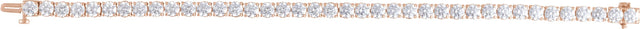 14K Gold Round Lab-Grown Diamond Line Bracelet – 1.8-4.25mm Stones - Rose Gold - view 3
