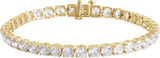 14K Gold Round Lab-Grown Diamond Line Bracelet – 1.8-4.25mm Stones - Yellow Gold
