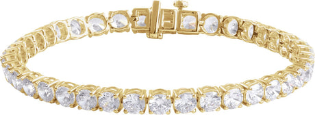 14K Gold Round Lab-Grown Diamond Line Bracelet – 1.8-4.25mm Stones - Yellow Gold