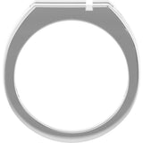 Men's Platinum Rectangle Cross Signet Ring (Style R50060) - view 2