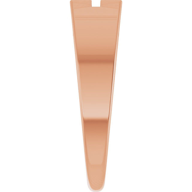 Men's 14K Gold Rectangle Cross Signet Ring (Style R50060) - Rose Gold - view 4