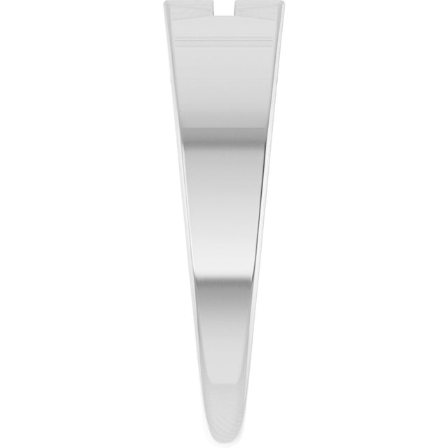 Men's Platinum Rectangle Cross Signet Ring (Style R50060) - view 4