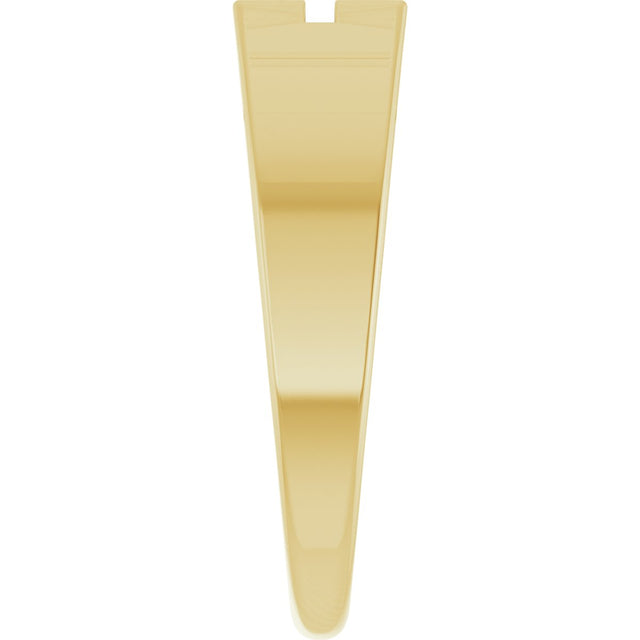 Men's 14K Gold Rectangle Cross Signet Ring (Style R50060) - Yellow Gold - view 4