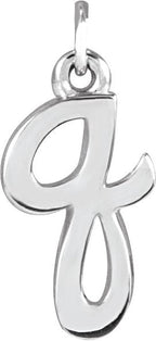 Platinum Initial Q Petite Necklace or Pendant