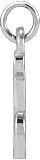 14K Gold Initial I Petite Necklace or Pendant - White Gold - view 2