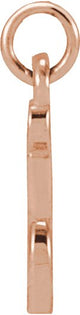 14K Gold Initial I Petite Necklace or Pendant - Rose Gold - view 3