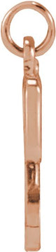 14K Gold Initial Y Petite Necklace or Pendant - Rose Gold - view 3