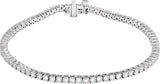 14K Gold Round Lab-Grown Diamond Line Bracelet – 1.8-4.25mm Stones - White Gold