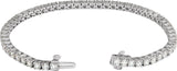 14K Gold Round Lab-Grown Diamond Line Bracelet – 1.8-4.25mm Stones - White Gold - view 2