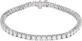 14K Gold Round Lab-Grown Diamond Line Bracelet – 1.8-4.25mm Stones - White Gold