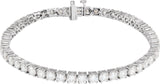 14K Gold Round Lab-Grown Diamond Line Bracelet – 1.8-4.25mm Stones - White Gold