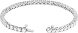 14K Gold Round Lab-Grown Diamond Line Bracelet – 1.8-4.25mm Stones - White Gold - view 2