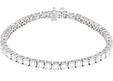 14K Gold Round Lab-Grown Diamond Line Bracelet – 1.8-4.25mm Stones - White Gold