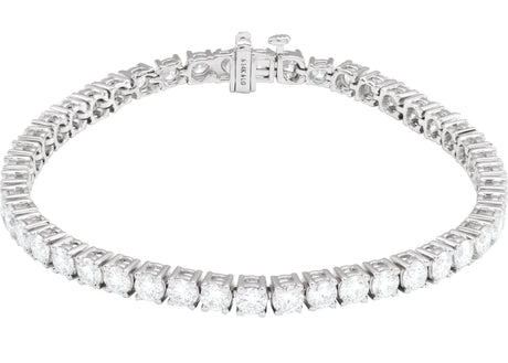 14K Gold Round Lab-Grown Diamond Line Bracelet – 1.8-4.25mm Stones - White Gold