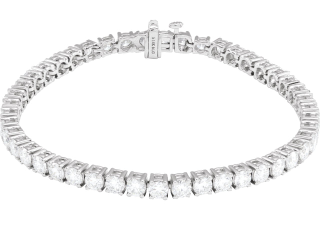 14K Gold Round Lab-Grown Diamond Line Bracelet – 1.8-4.25mm Stones - White Gold