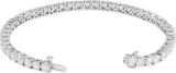 14K Gold Round Lab-Grown Diamond Line Bracelet – 1.8-4.25mm Stones - White Gold - view 2