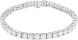 14K Gold Round Lab-Grown Diamond Line Bracelet – 1.8-4.25mm Stones - White Gold